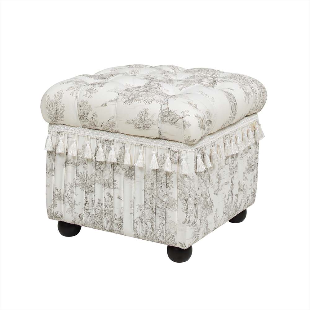 ジェニファーテイラー 収納スツール Toile de Jouy トワルドジュイ Jennifer Taylor 33139ST