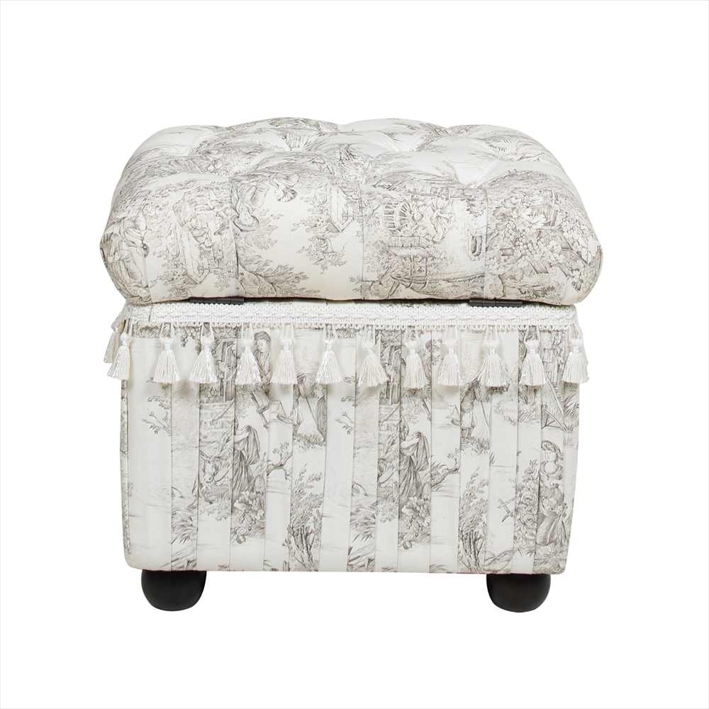 ジェニファーテイラー 収納スツール Toile de Jouy トワルドジュイ Jennifer Taylor 33139ST
