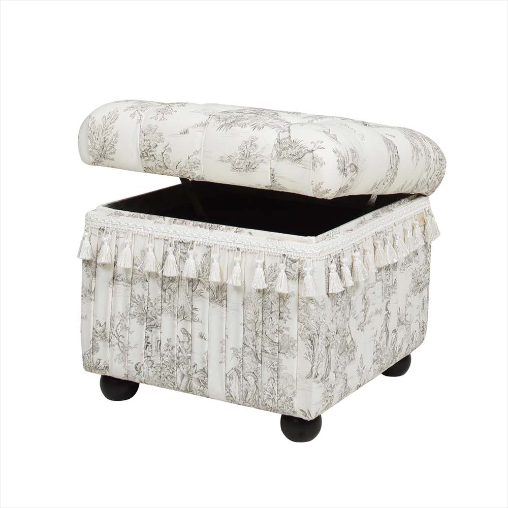 ジェニファーテイラー 収納スツール Toile de Jouy トワルドジュイ Jennifer Taylor 33139ST