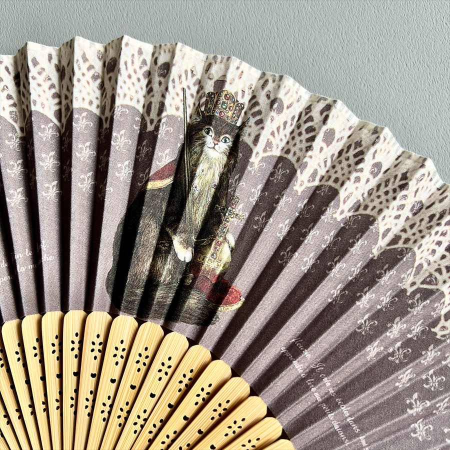 セブリーヌキャット ケース付き 扇子
