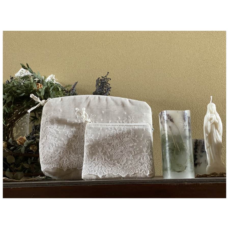 フラットポーチL 2サイズ展開 Fleurette フルーレットシリーズ 女性