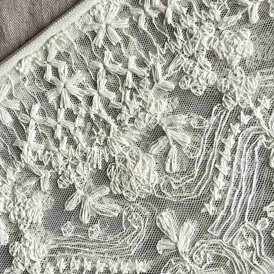 チュールレースビニールポーチ 12x20cm