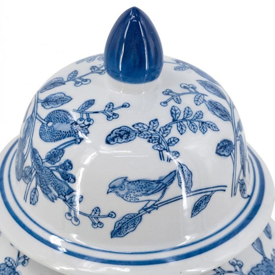 シノワズリ 花瓶 磁器 高さ49cm 蓋付き