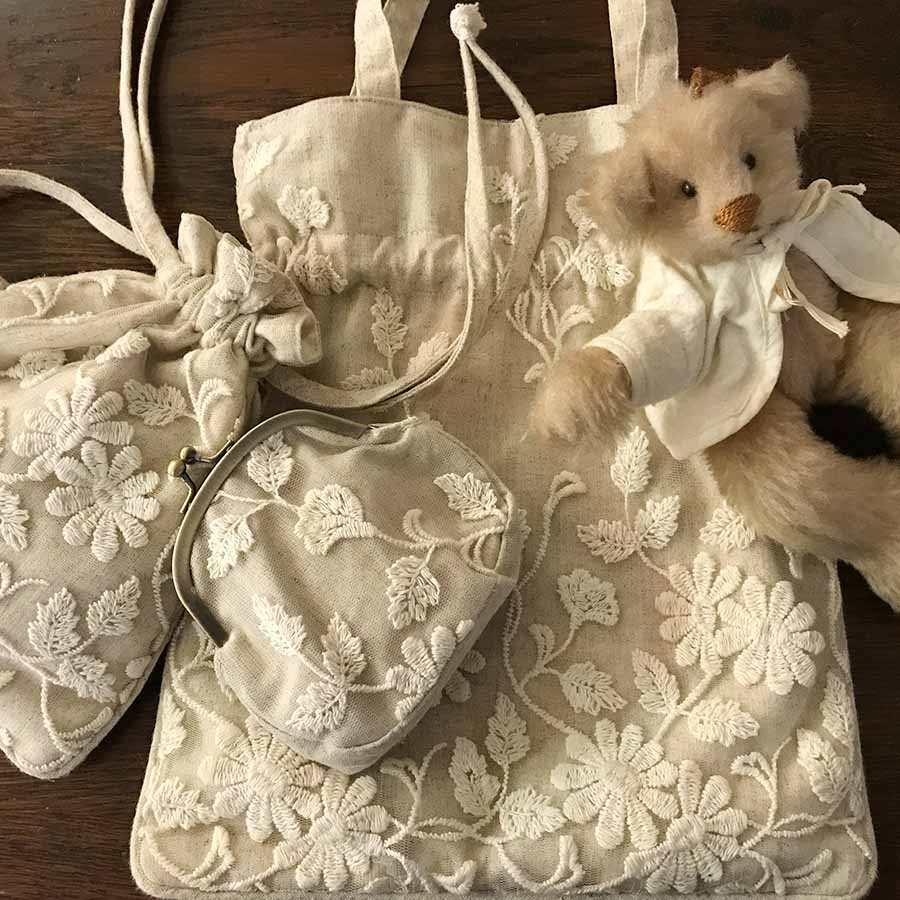 Cotton Flower interior テーブルセンター 40x125cm