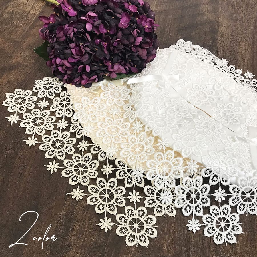 ティッシュボックスカバー all lace オールレース ホワイト