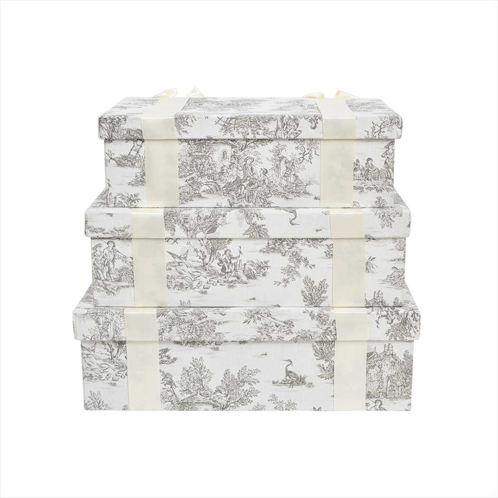 ジェニファーテイラー ボックス3ヶセット Toile de Jouy トワルドジュイ Jennifer Taylor 33147BX