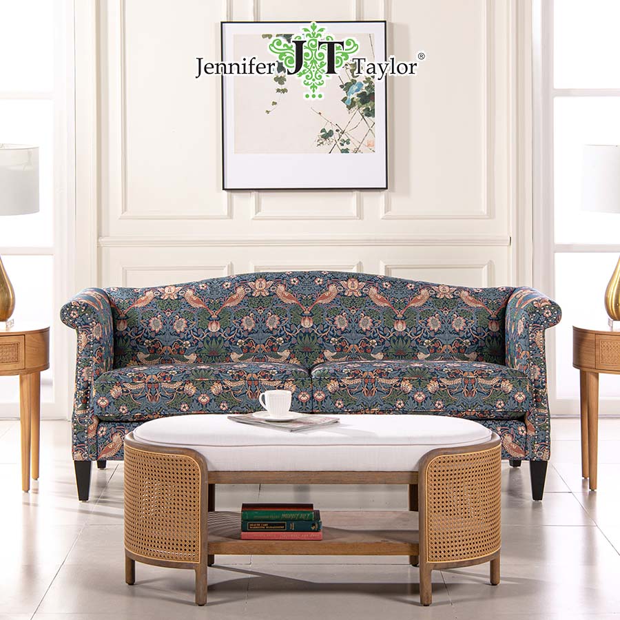 ジェニファーテイラー 3人掛け ソファ いちご泥棒 Elaine 幅196cm 36030SF-VI02