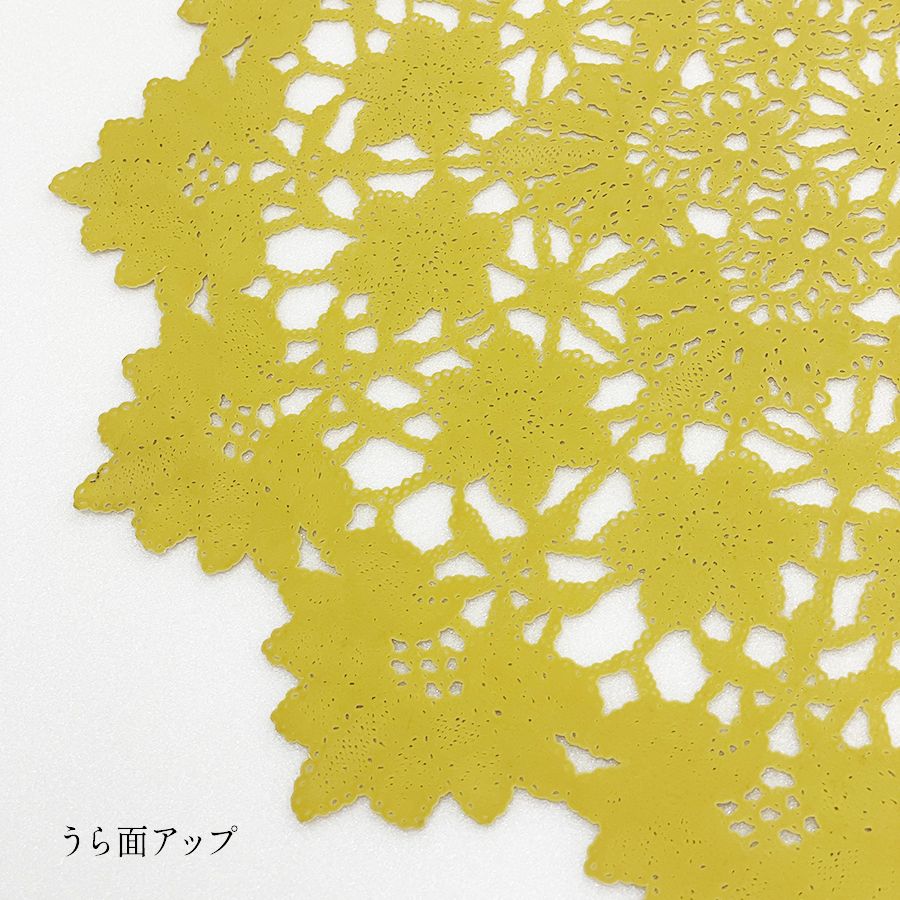 ランチョンマット ラウンド ゴールド 38cm