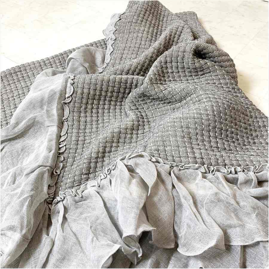 3カラー ステッチキルト マルチカバー 200×200cm