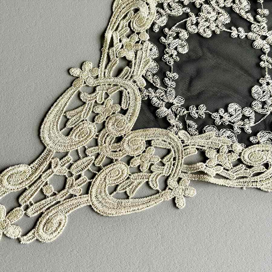 【送料無料レース】フレンチレース テーブルセンター 50cm