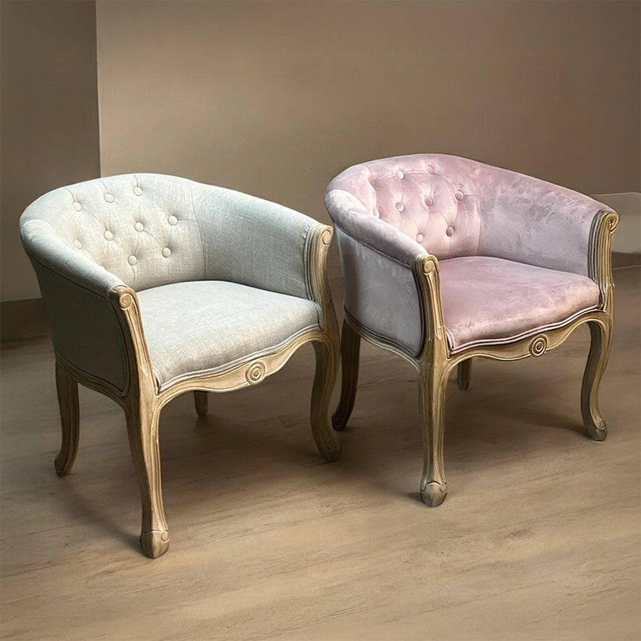 フレンチインテリア アームチェア 2色展開