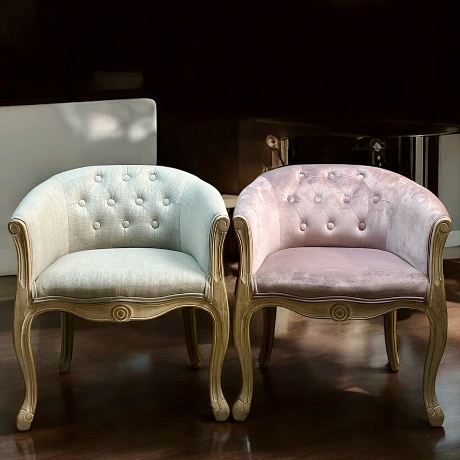 フレンチインテリア アームチェア 2色展開
