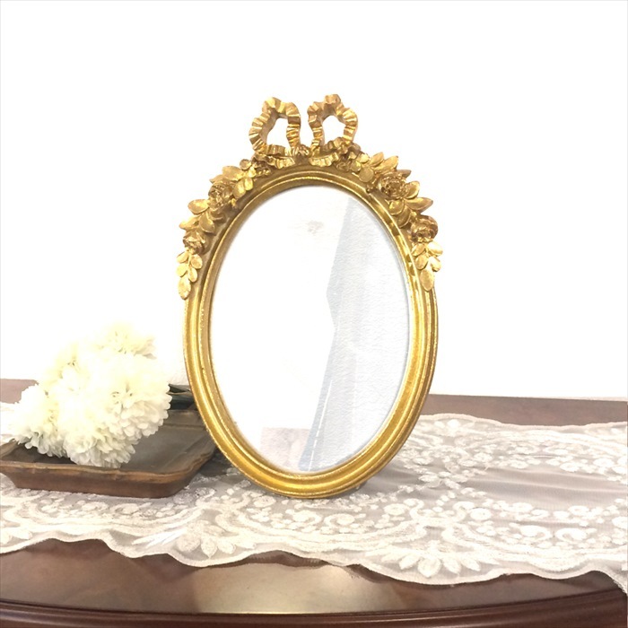 クラシック 掛け置き兼用 ミラー 小