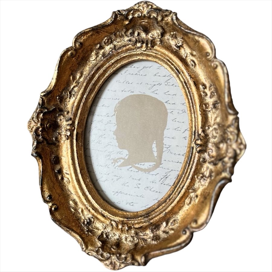 シャビーシック ゴールド オーバル フォトフレーム