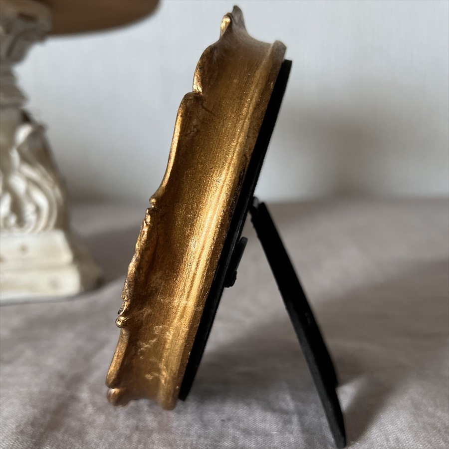 シャビーシック ゴールド オーバル フォトフレーム