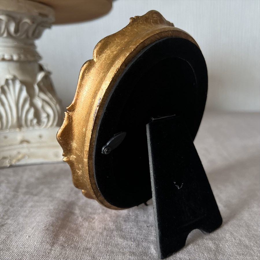 シャビーシック ゴールド オーバル フォトフレーム