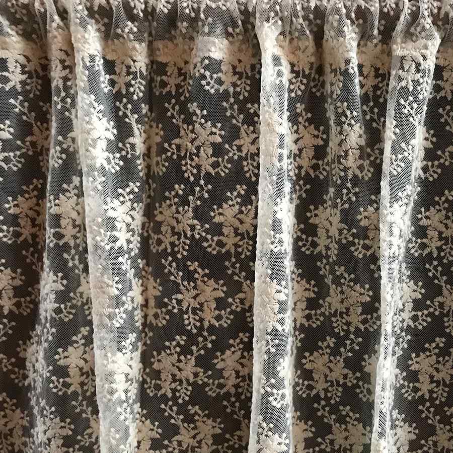 2サイズ展開 コットンフローラシリーズ カフェカーテン90x120cm