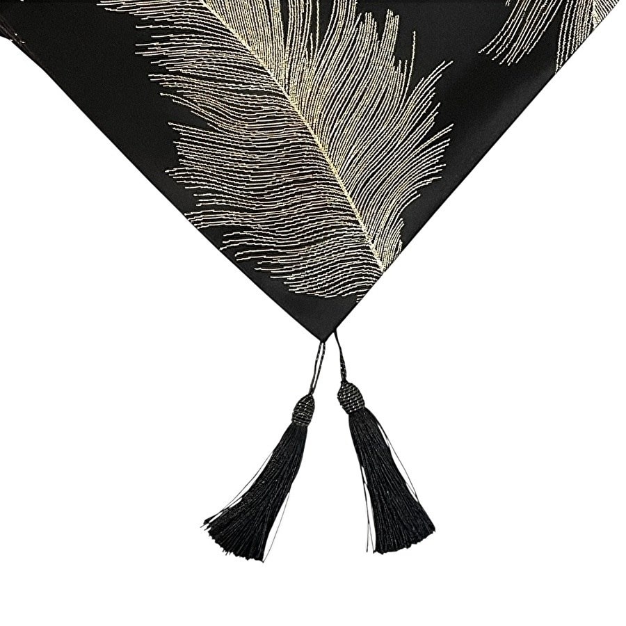 フェザー刺繍 テーブルランナー 33x200cm