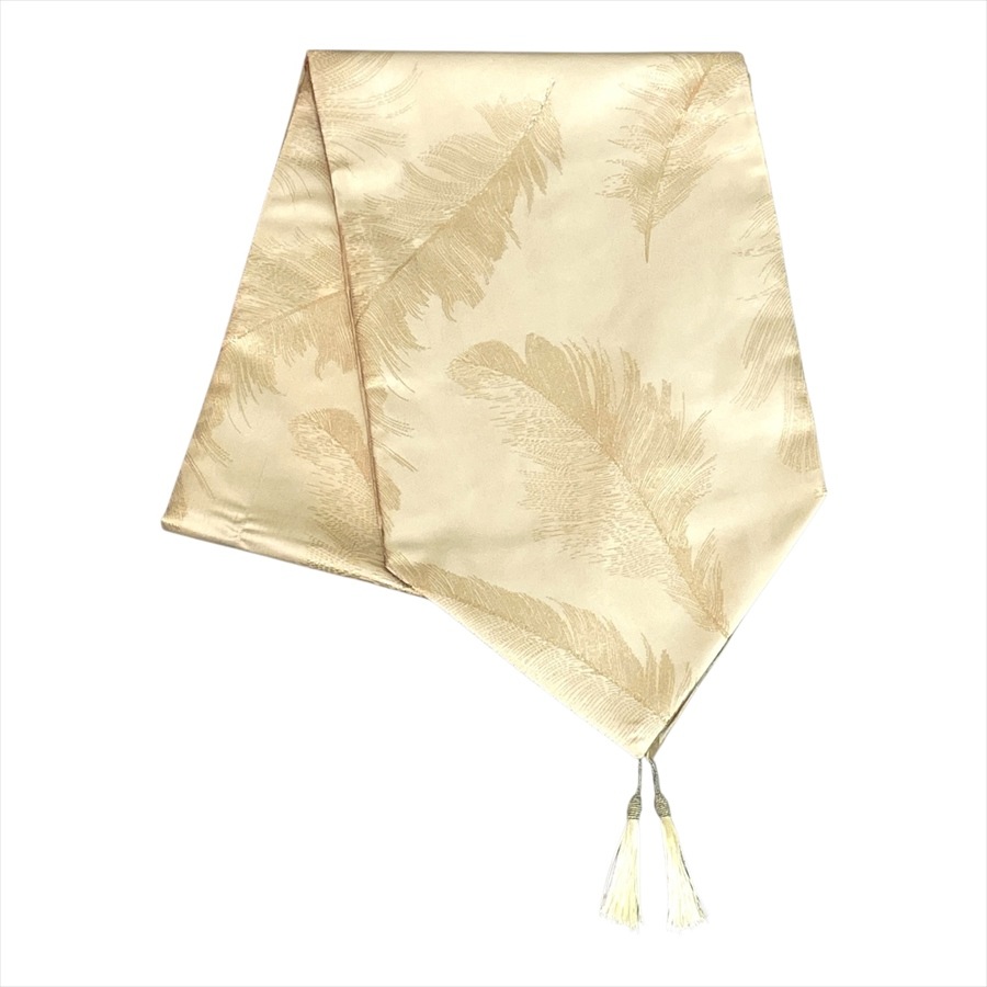 フェザー刺繍 テーブルランナー 33x200cm