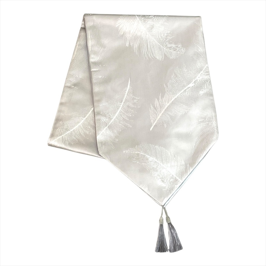 フェザー刺繍 テーブルランナー 33x200cm