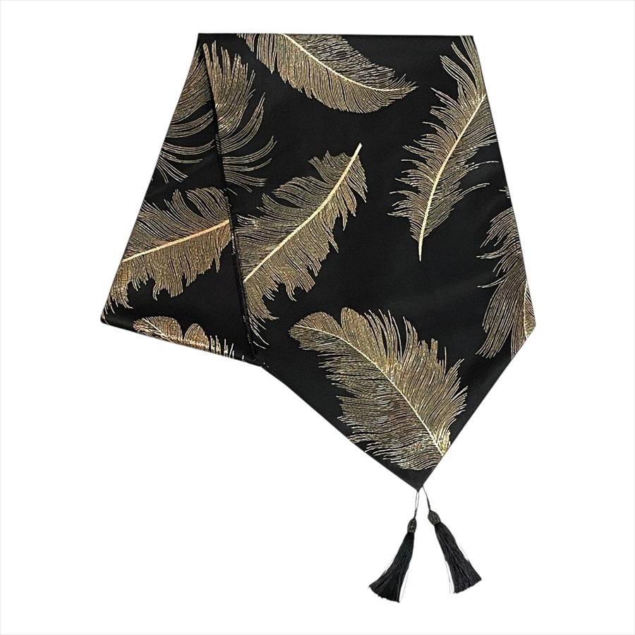 フェザー刺繍 テーブルランナー 33x200cm