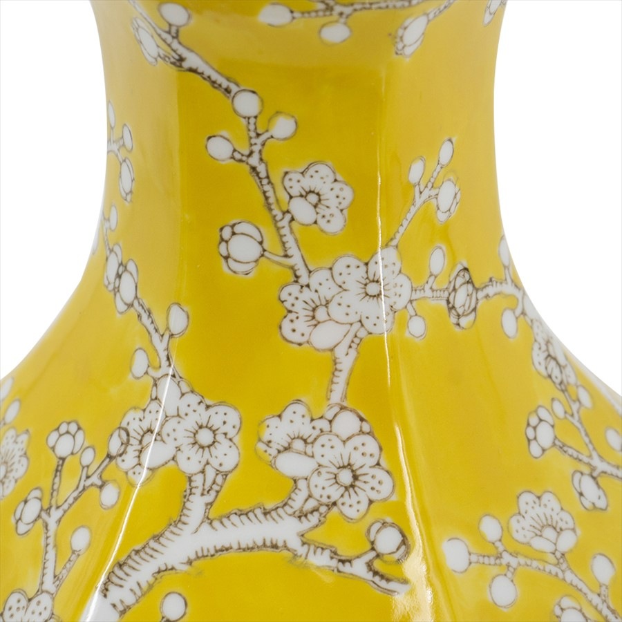 シノワズリ 花びん 六角