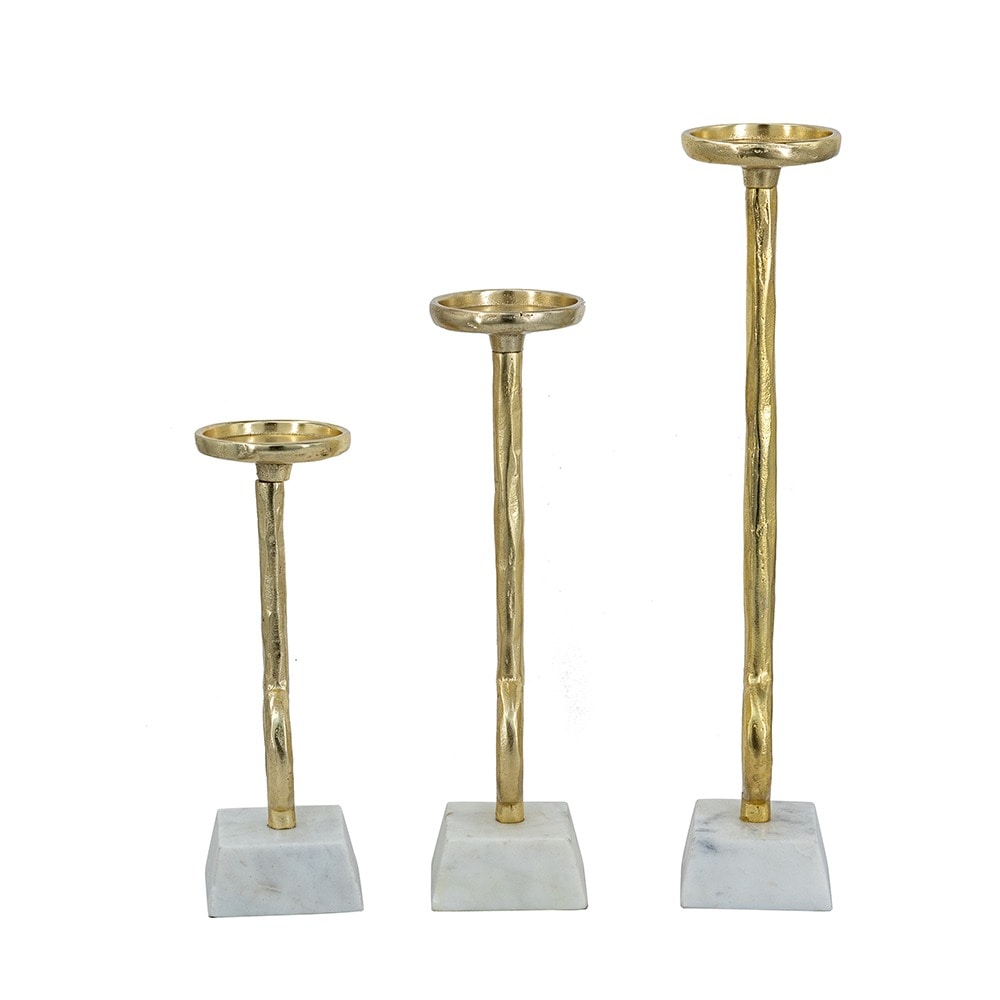 マーブルベース エレガントリング キャンドルホルダー 3SET ゴールド