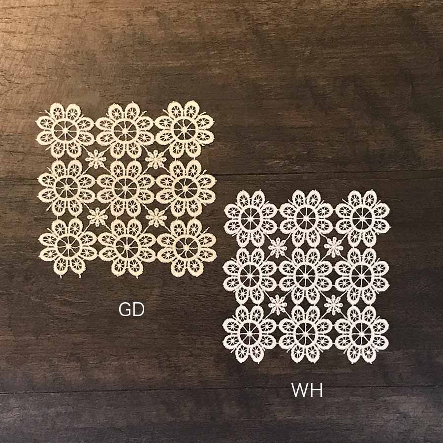 all lace コースター4枚セット ホワイト