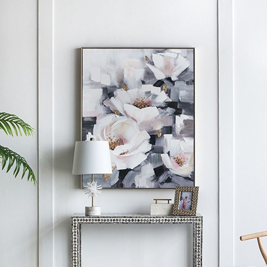 クラシックモダン 花油絵 ウォールアート