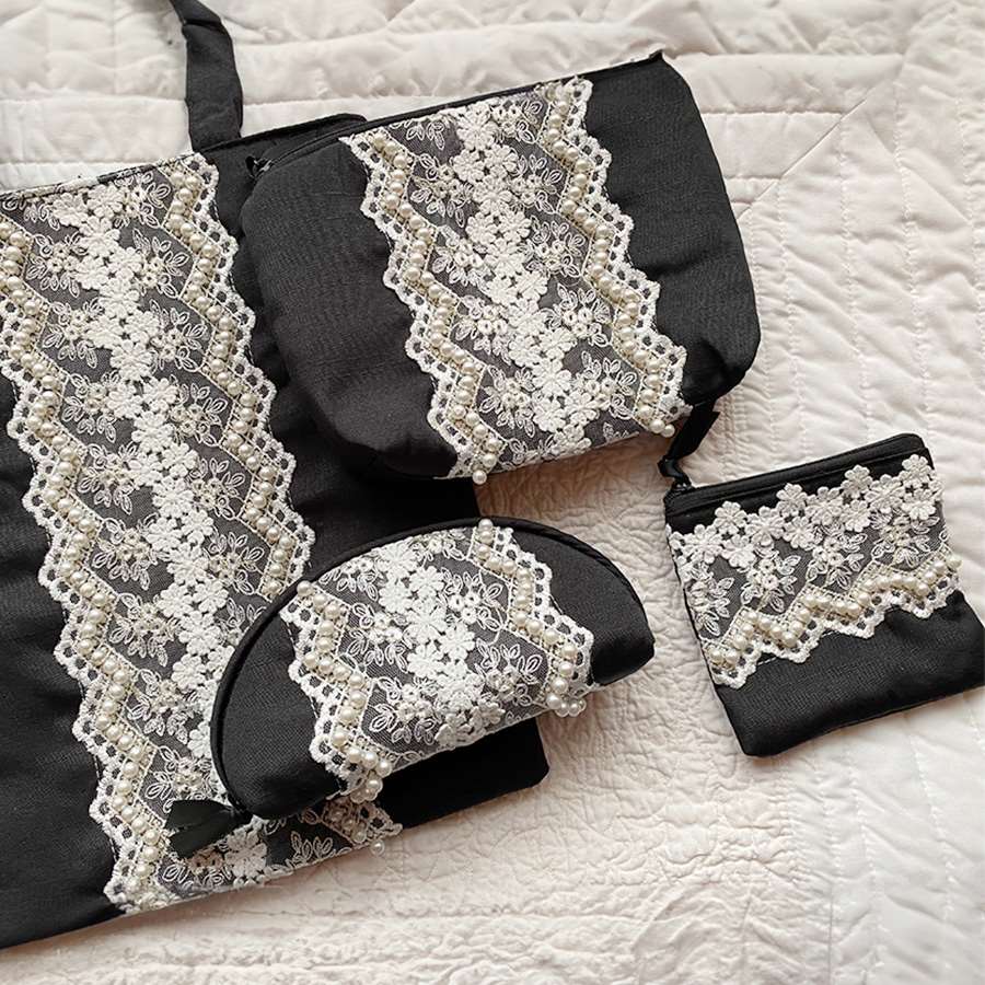 black pearl ブラックパール フラットポーチS