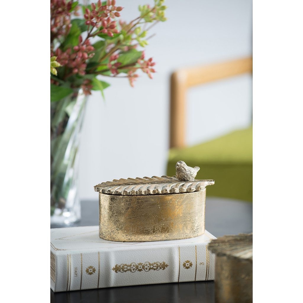 クラシック 小物入れ オーバル バード ふた付き 蓋付き ディスプレイ カフェ レストラン 店舗 置物 置き物 お菓子入れ アクセサリー入れ 宝物入れ