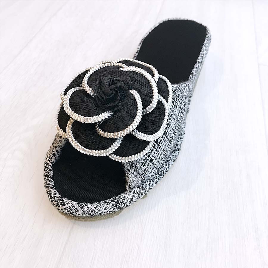 MLサイズ対応 カメリアスリッパ 4cmヒール