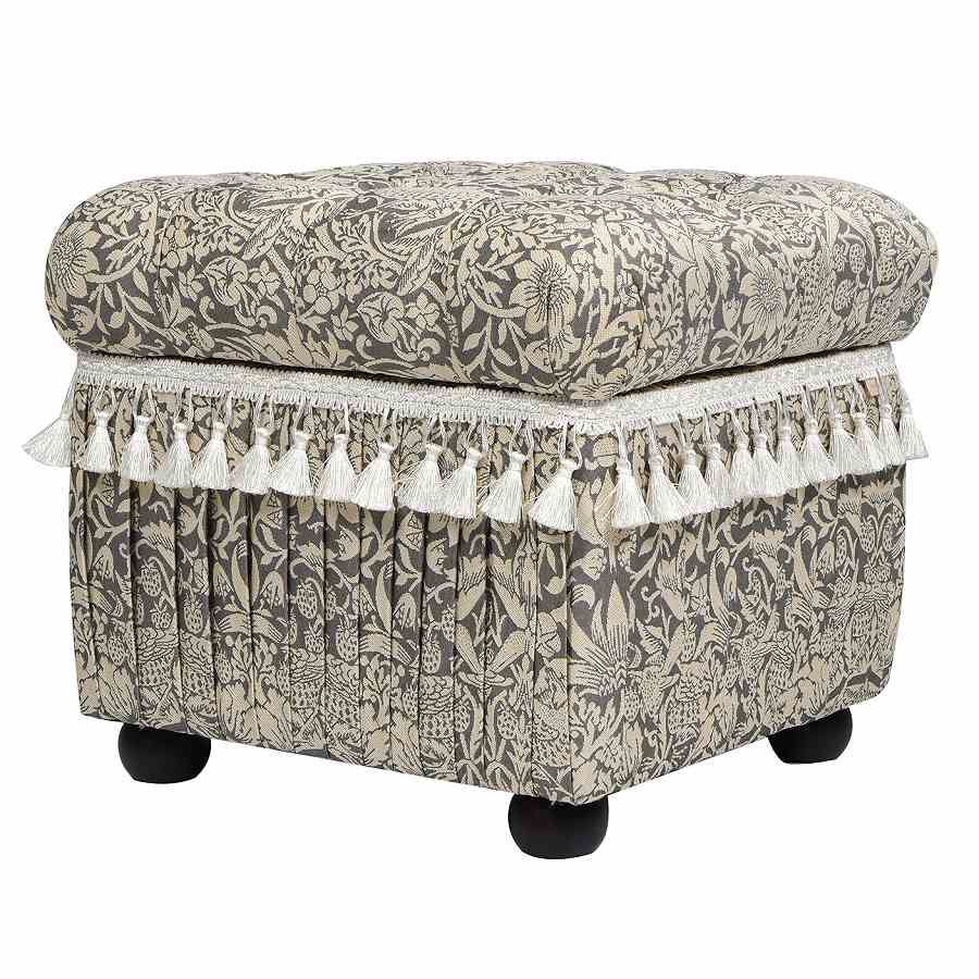 ジェニファーテイラー 収納スツール いちご泥棒 グレー Strawberry Thief GR Jennifer Taylor 33192ST