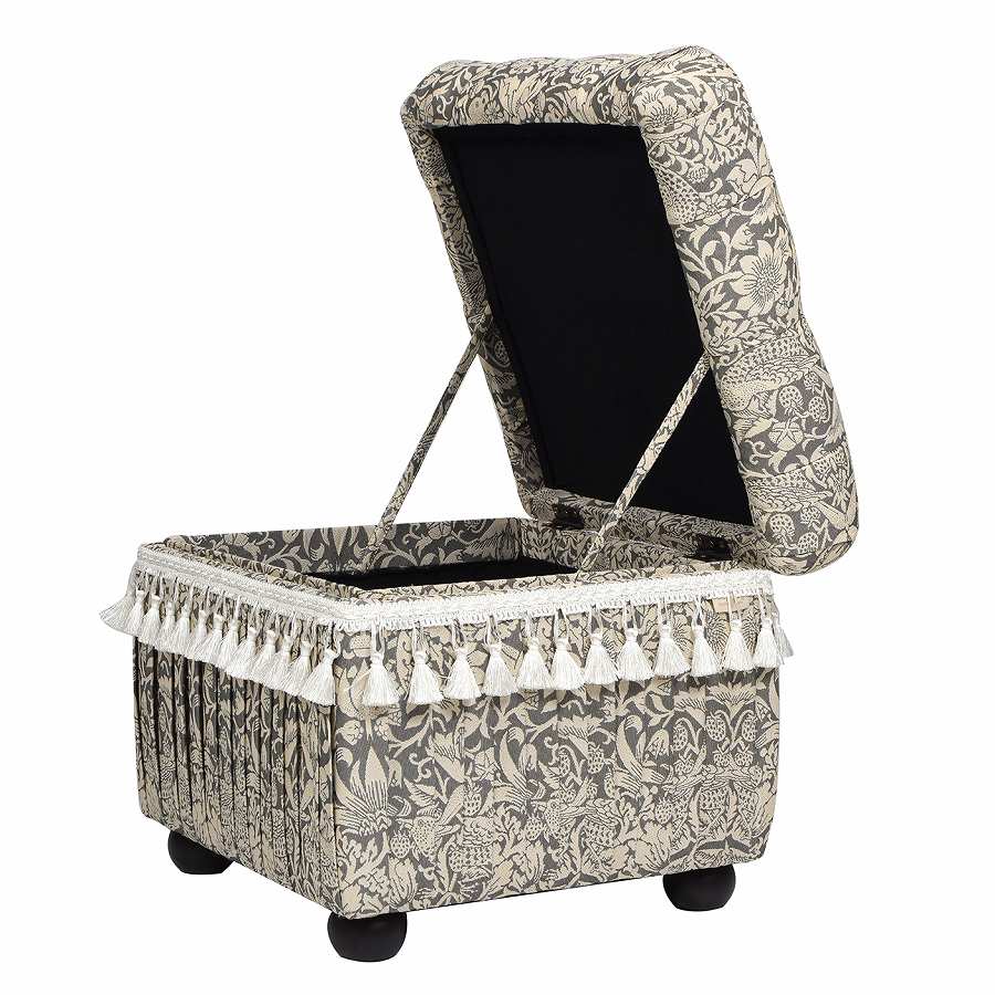 ジェニファーテイラー 収納スツール いちご泥棒 グレー Strawberry Thief GR Jennifer Taylor 33192ST