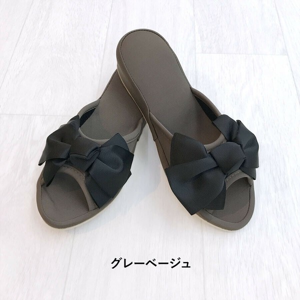 6色展開 2サイズ 美脚リボンスリッパ 4cmヒール