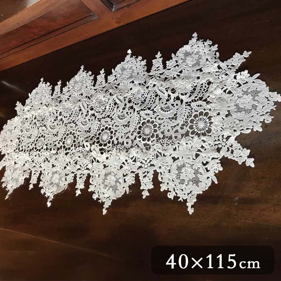 Fee blanche テーブルセンター 40x115cm