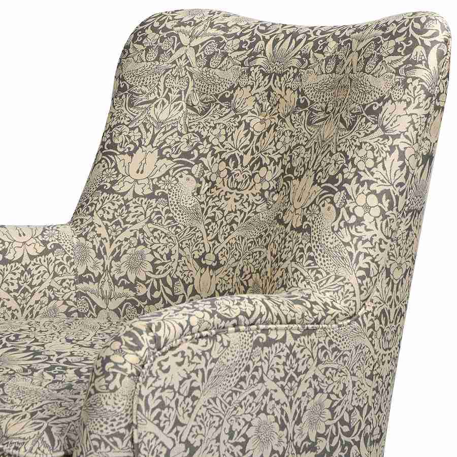 ジェニファーテイラー アームチェア 1人掛け いちご泥棒 グレー Strawberry Thief GR Jennifer Taylor 33206AC