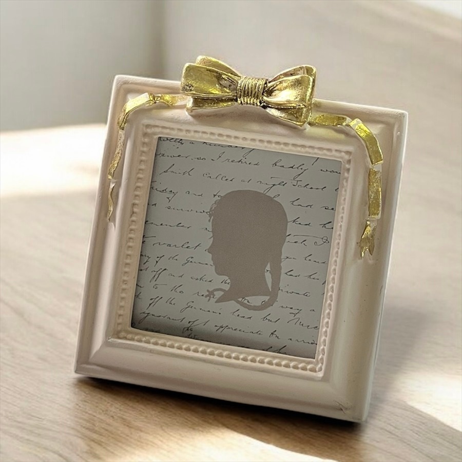 フォトフレーム リボン 写真立て スクエア