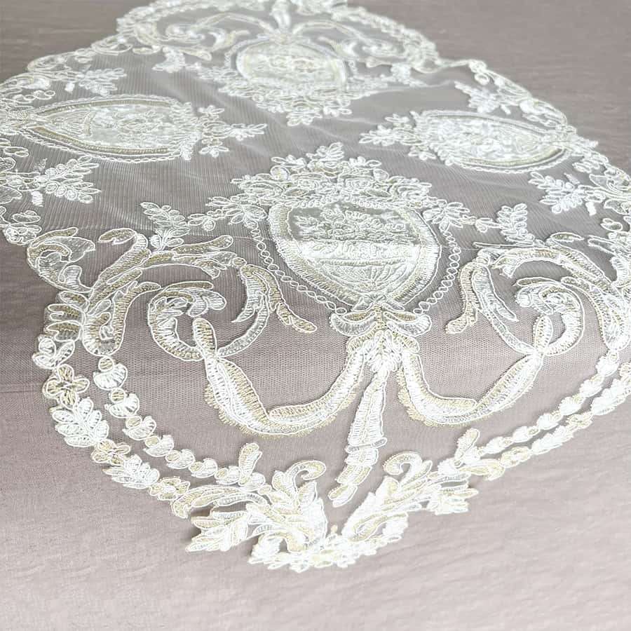 【送料無料レース】フレンチ レース テーブルセンター 40x76cm