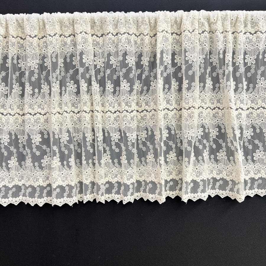 カフェカーテン 2サイズ展開 高さ45x幅120cm ベージュ  | 在庫限り