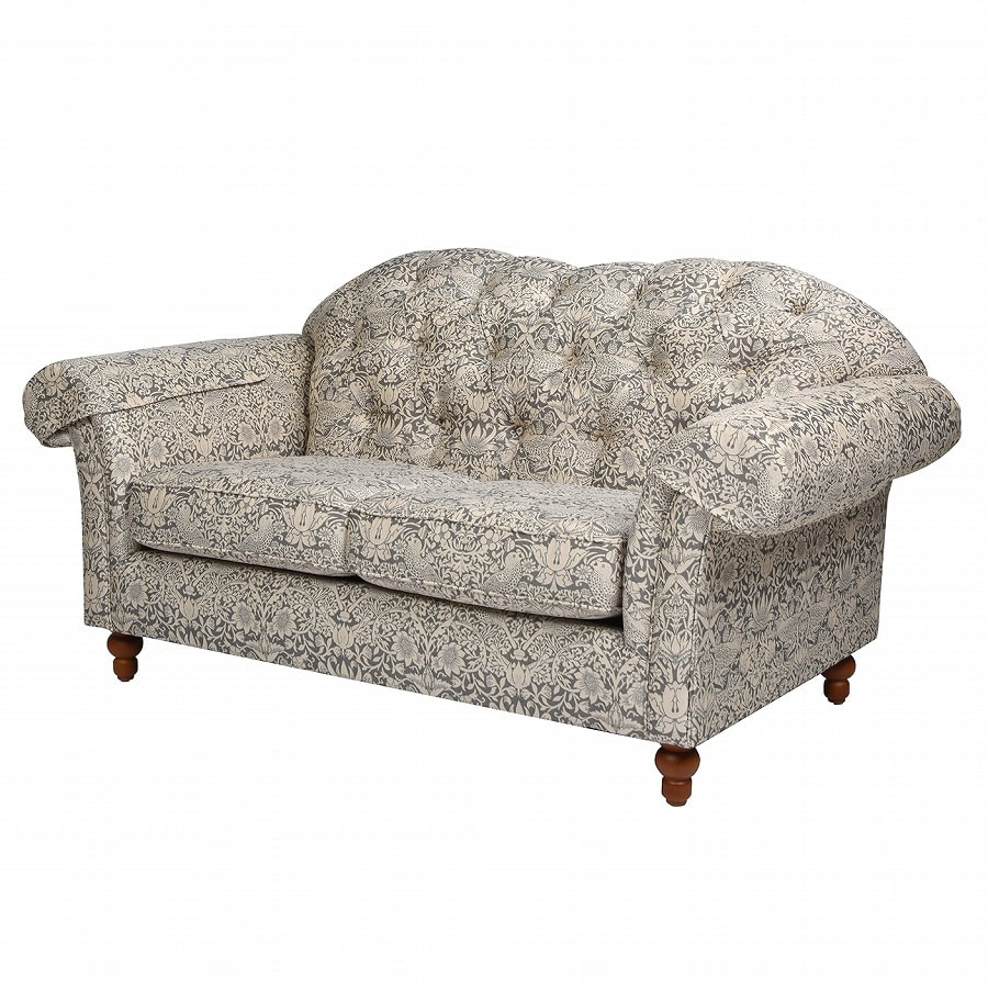 ジェニファーテイラー 2人掛けソファ いちご泥棒 グレー Arabelle 幅175cm 33194LS