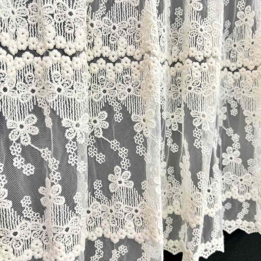 カフェカーテン 2サイズ展開 高さ60x幅120cm ベージュ