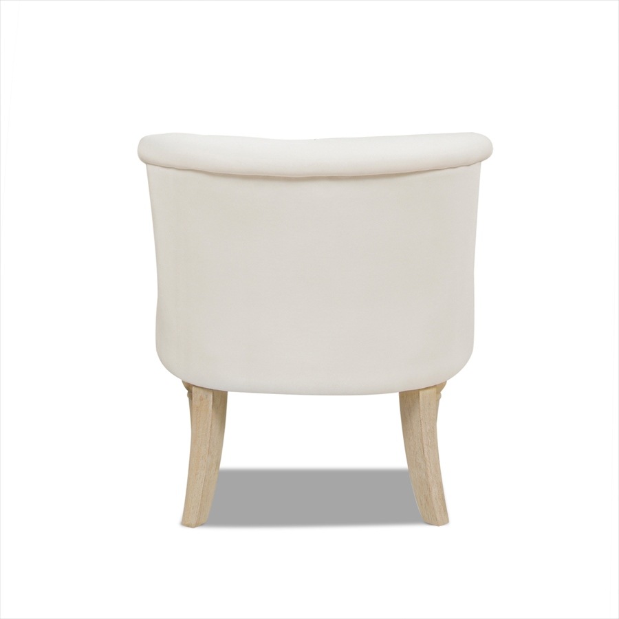 ジェニファーテイラー ラムズゲイトチェア 1人掛 ホワイト ベロア Jennifer Taylor 33186RC-V037