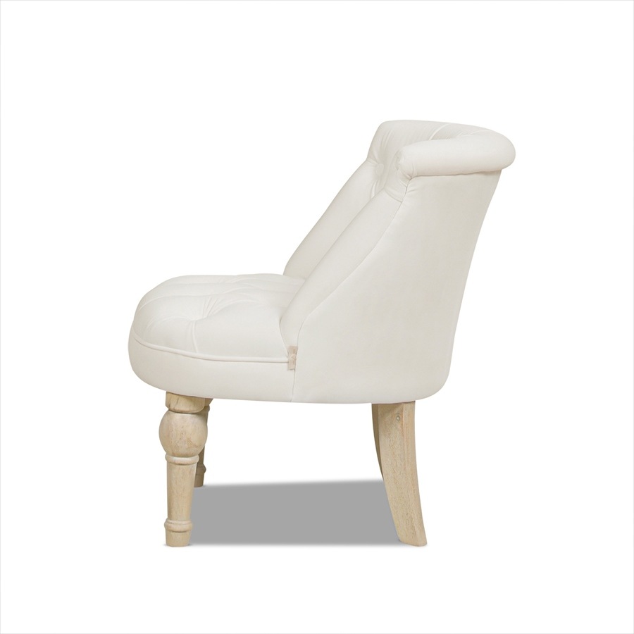 ジェニファーテイラー ラムズゲイトチェア 1人掛 ホワイト ベロア Jennifer Taylor 33186RC-V037