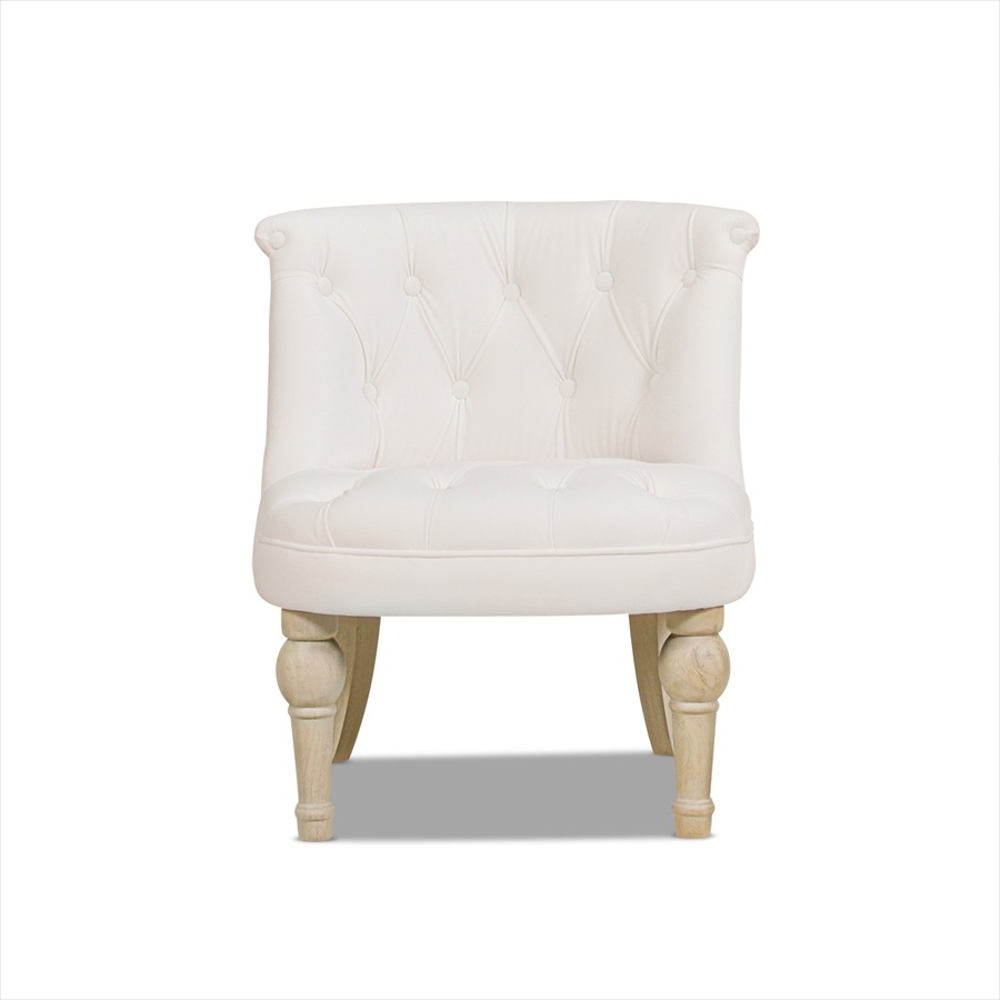 ジェニファーテイラー ラムズゲイトチェア 1人掛 ホワイト ベロア Jennifer Taylor 33186RC-V037