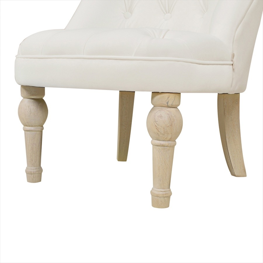 ジェニファーテイラー ラムズゲイトチェア 1人掛 ホワイト ベロア Jennifer Taylor 33186RC-V037