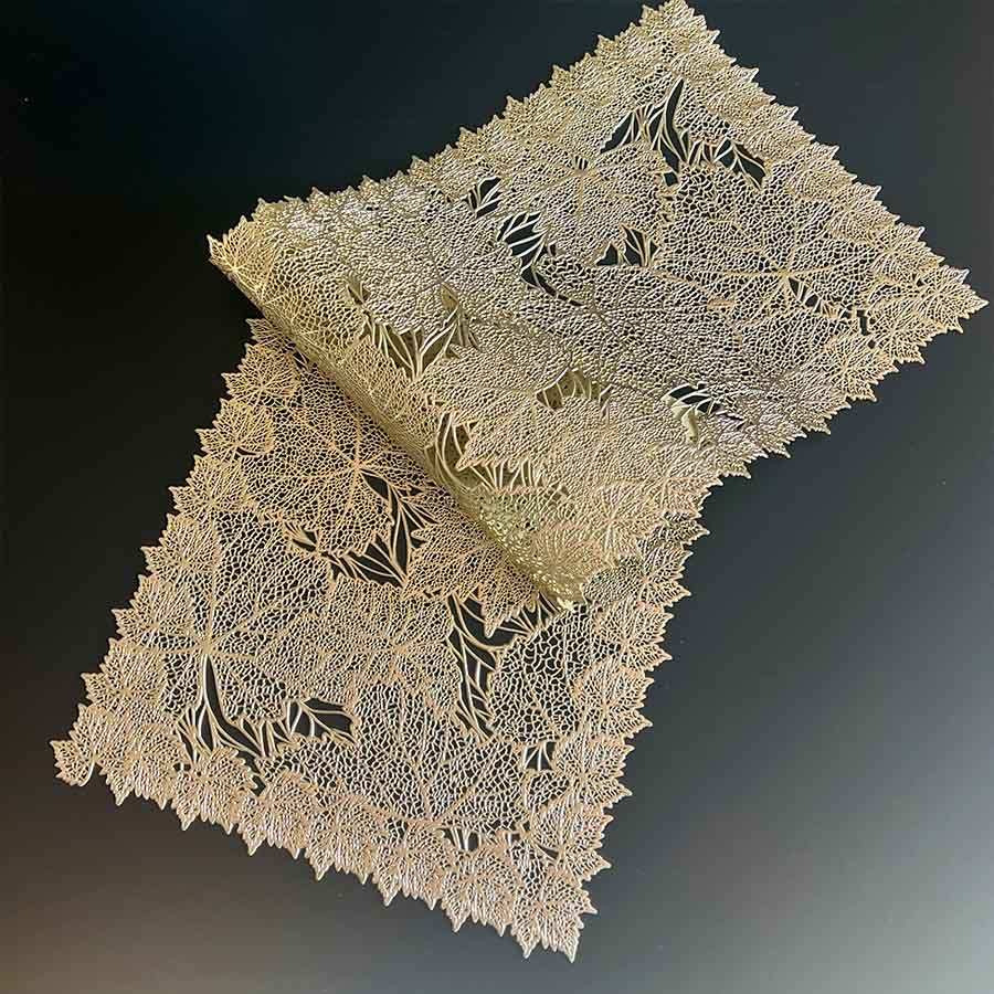 クラシックモダン テーブルセンター リーフ 92×32cm