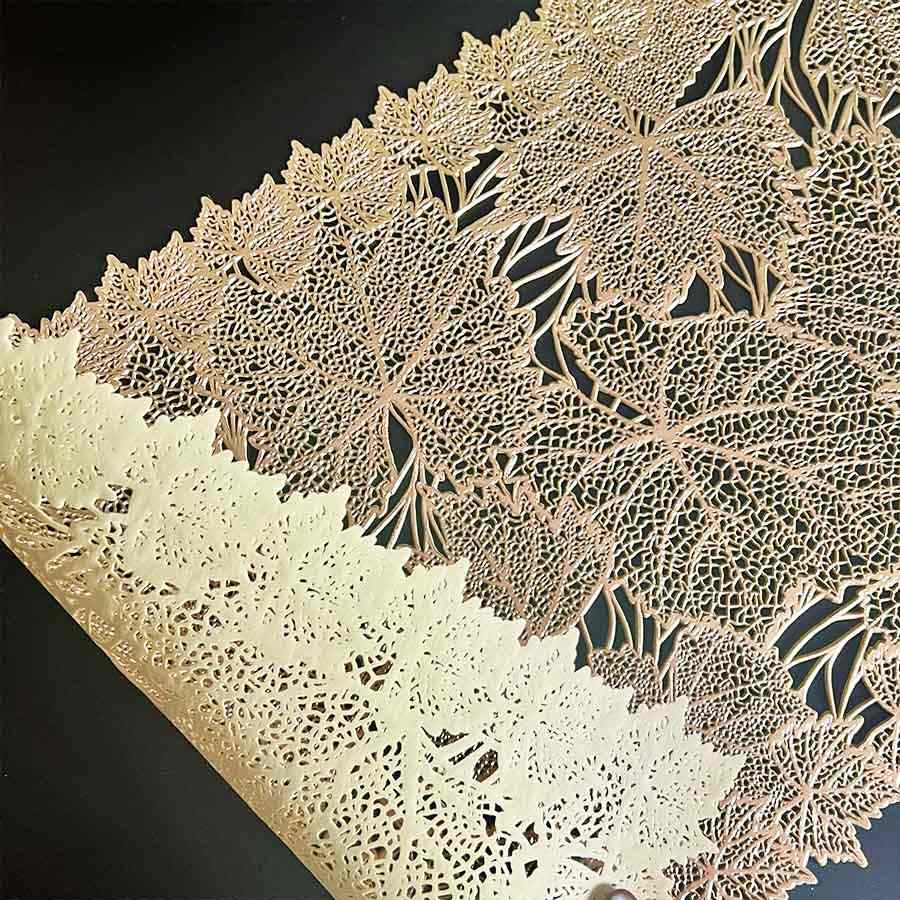 クラシックモダン テーブルセンター リーフ 92×32cm