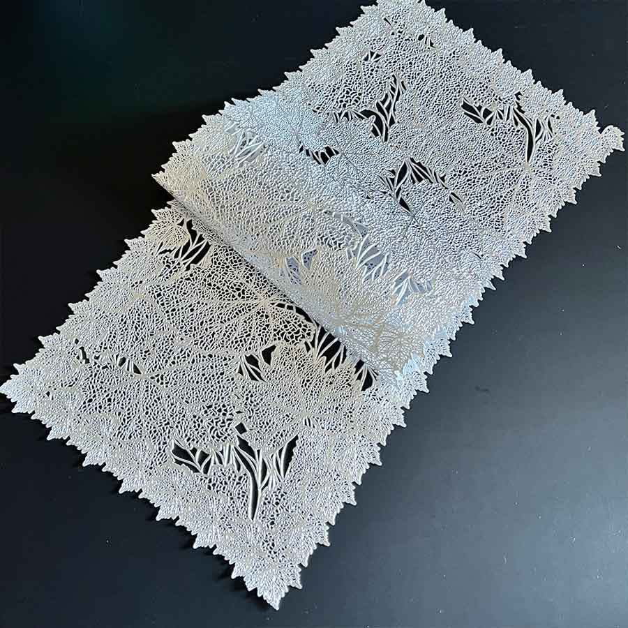 クラシックモダン テーブルセンター リーフ 92×32cm