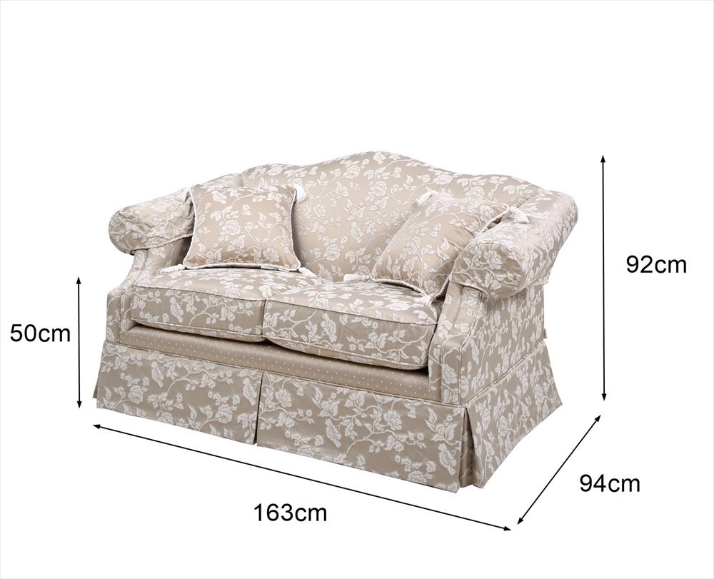 ジェニファーテイラー 2人掛けソファ Marguerite 幅163cm ヘアルーム 36022LS-205